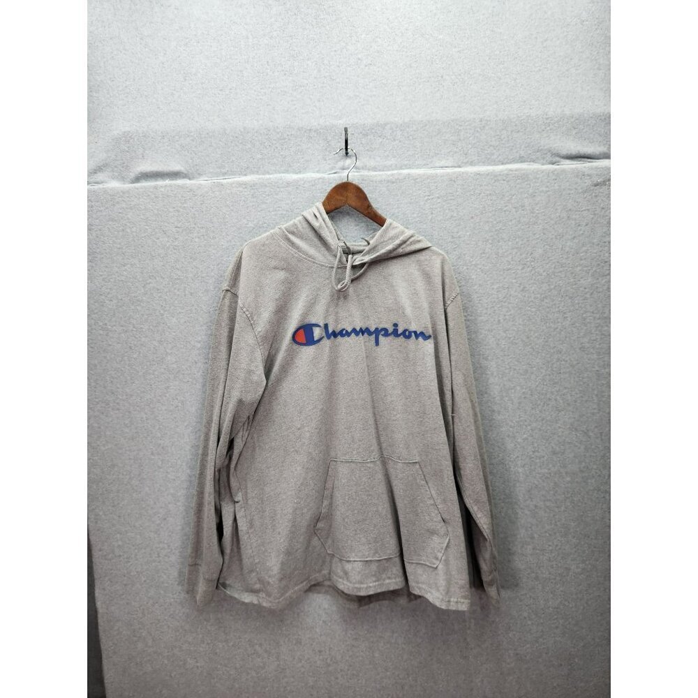 Champion XXL Gray Hoodie Authentic Athleticwear Cotton/Polyester Blend Comfortab